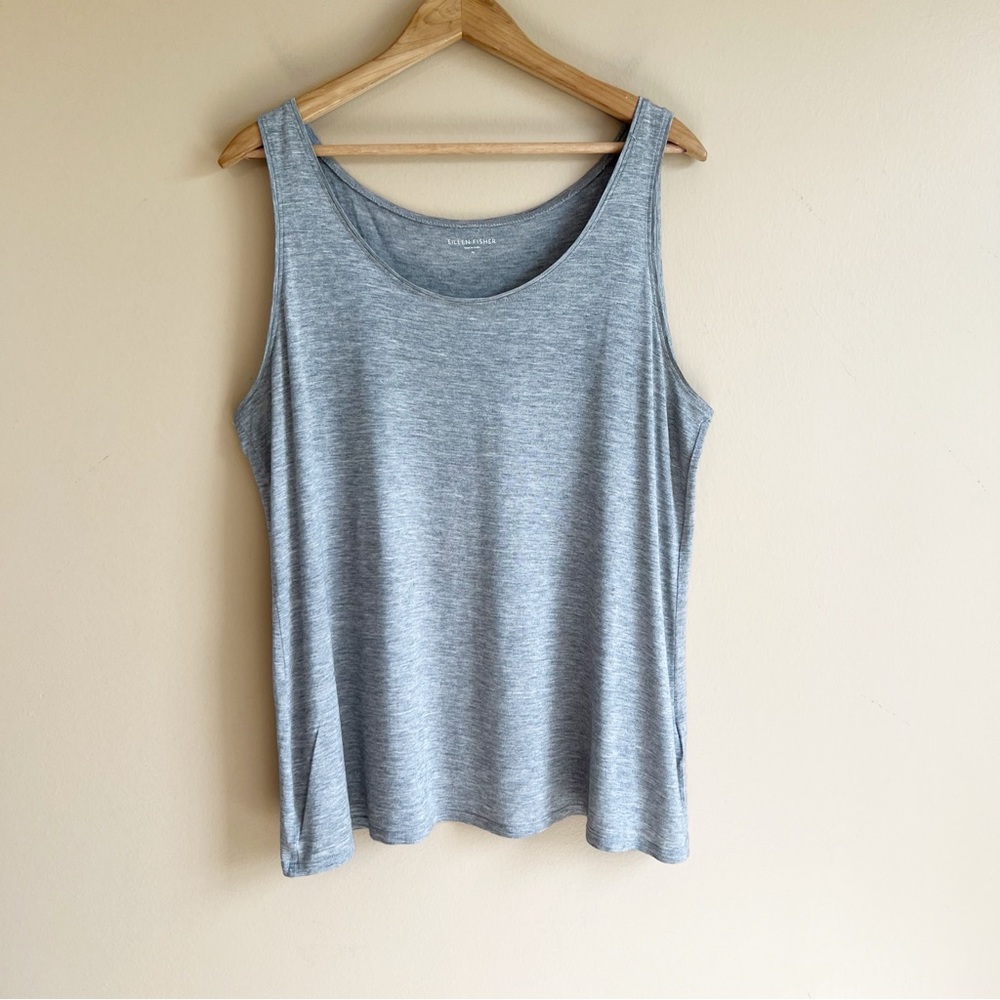 EILEEN FISHER gray silk blend tank top size medium sold